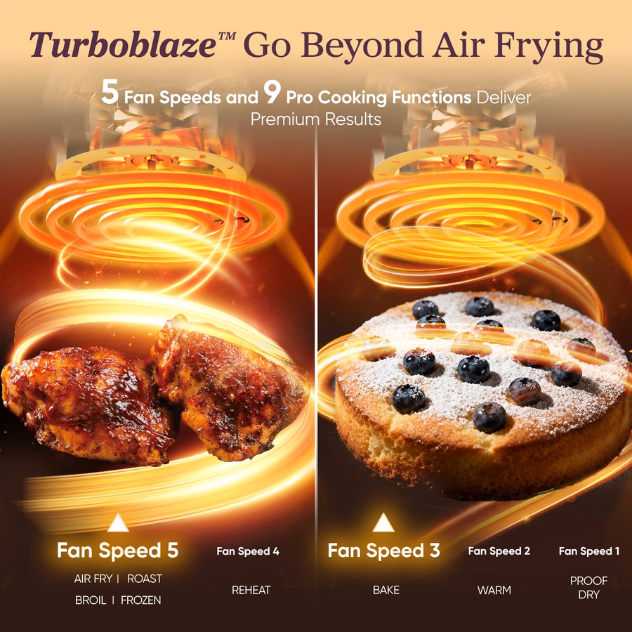 TurboBlaze™ 6.0-Quart Air Fryer - Light Gray