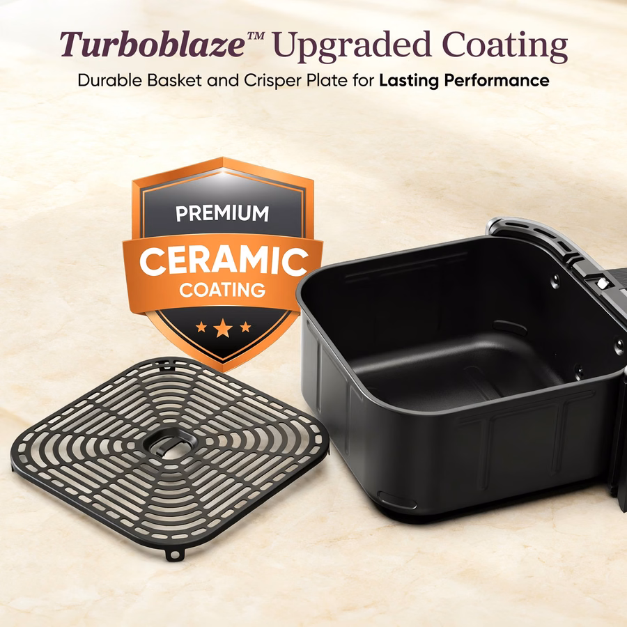 TurboBlaze™ 6.0-Quart Air Fryer - Light Gray